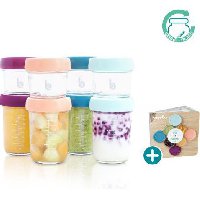 Multiset Babybols en verre par 8- Livret Recettes Bio inclus