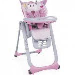 Voir le produit Chaise haute polly 2 start 4 roues  de Chicco