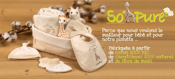 Coffret doudou et Anneau de dentition SO'PURE title=